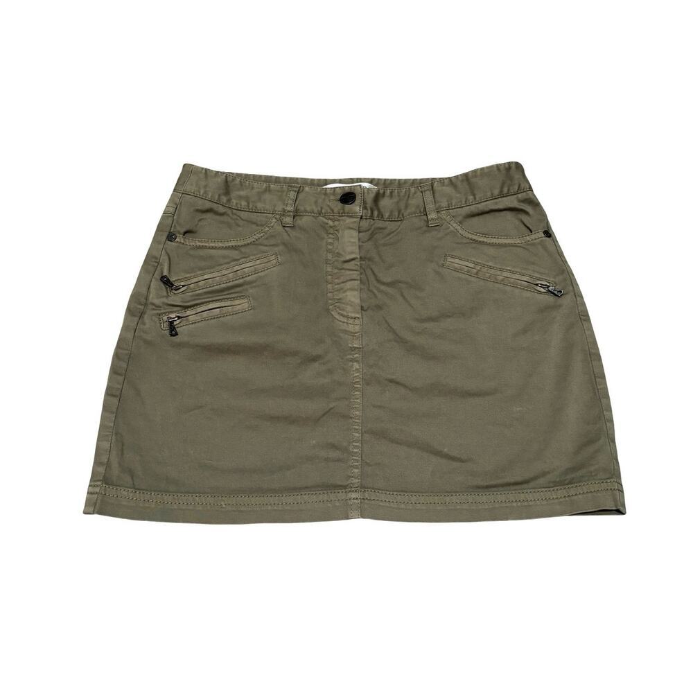 Trina Turk Olive Green Utility Cargo Mini Skirt Size 2